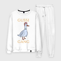 Костюм хлопковый мужской GUSSI GANG, цвет: белый