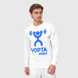 Костюм хлопковый мужской Yopta Sport, цвет: белый — фото 2