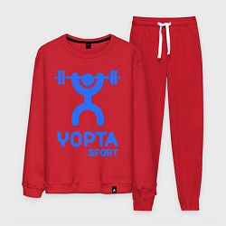 Костюм хлопковый мужской Yopta Sport, цвет: красный