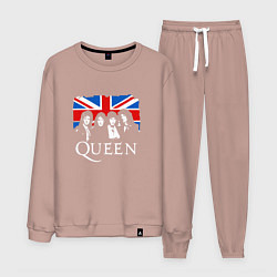 Костюм хлопковый мужской Queen UK, цвет: пыльно-розовый