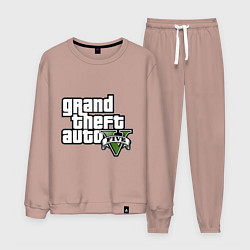 Костюм хлопковый мужской GTA Five, цвет: пыльно-розовый