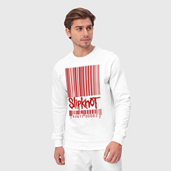 Костюм хлопковый мужской Slipknot: barcode, цвет: белый — фото 2