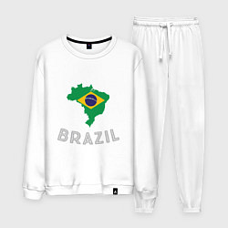 Костюм хлопковый мужской Brazil Country, цвет: белый