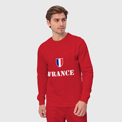 Костюм хлопковый мужской France, цвет: красный — фото 2