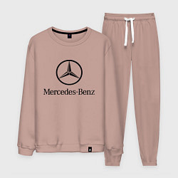 Костюм хлопковый мужской Logo Mercedes-Benz, цвет: пыльно-розовый