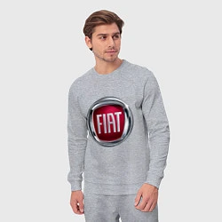 Костюм хлопковый мужской FIAT logo, цвет: меланж — фото 2