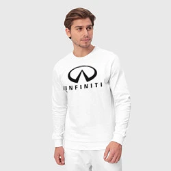 Костюм хлопковый мужской Infiniti logo, цвет: белый — фото 2
