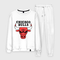 Костюм хлопковый мужской Chicago Bulls, цвет: белый