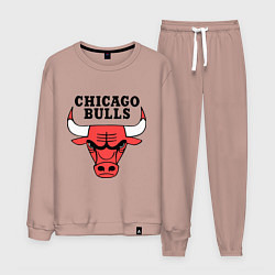 Костюм хлопковый мужской Chicago Bulls, цвет: пыльно-розовый