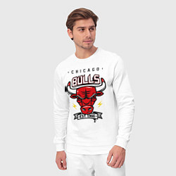 Костюм хлопковый мужской Chicago Bulls est. 1966, цвет: белый — фото 2