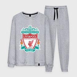 Костюм хлопковый мужской Liverpool FC, цвет: меланж
