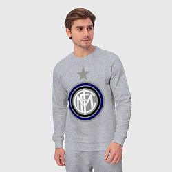 Костюм хлопковый мужской Inter FC, цвет: меланж — фото 2