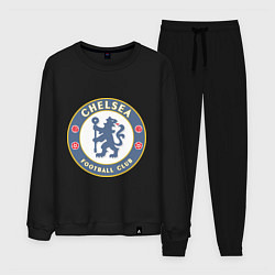 Костюм хлопковый мужской Chelsea FC, цвет: черный