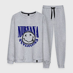 Костюм хлопковый мужской Nevermind Nirvana, цвет: меланж