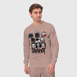 Костюм хлопковый мужской Slipknot Masks, цвет: пыльно-розовый — фото 2