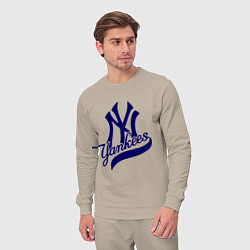 Костюм хлопковый мужской NY - Yankees, цвет: миндальный — фото 2