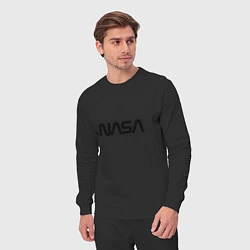 Костюм хлопковый мужской NASA, цвет: черный — фото 2