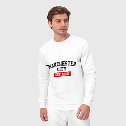 Костюм хлопковый мужской FC Manchester City Est. 1880, цвет: белый — фото 2