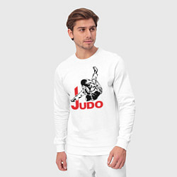 Костюм хлопковый мужской Judo Master, цвет: белый — фото 2