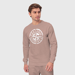 Костюм хлопковый мужской Taknado Stone Island, цвет: пыльно-розовый — фото 2