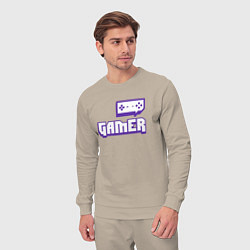 Костюм хлопковый мужской Twitch Gamer, цвет: миндальный — фото 2
