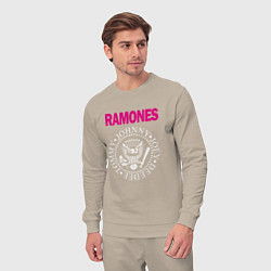 Костюм хлопковый мужской Ramones Boyband, цвет: миндальный — фото 2