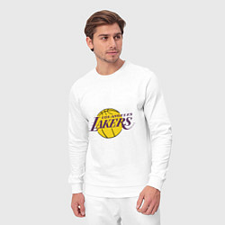 Костюм хлопковый мужской LA Lakers, цвет: белый — фото 2