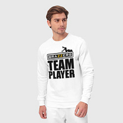 Костюм хлопковый мужской Brazzers Team Player, цвет: белый — фото 2