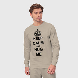 Костюм хлопковый мужской Keep Calm & Hug Mе, цвет: миндальный — фото 2