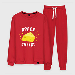 Костюм хлопковый мужской Space Cheese, цвет: красный