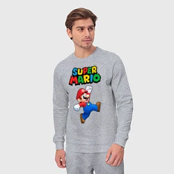 Костюм хлопковый мужской Super Mario, цвет: меланж — фото 2
