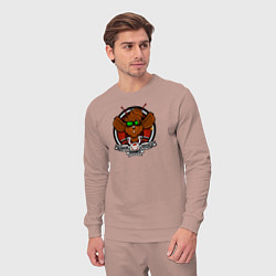 Костюм хлопковый мужской Biker Mice from Mars Throttle, цвет: пыльно-розовый — фото 2