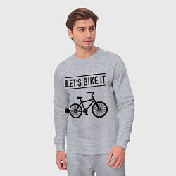 Костюм хлопковый мужской Lets bike it, цвет: меланж — фото 2