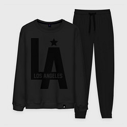 Костюм хлопковый мужской Los Angeles Star, цвет: черный