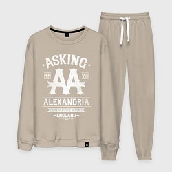 Костюм хлопковый мужской Asking Alexandria: England, цвет: миндальный