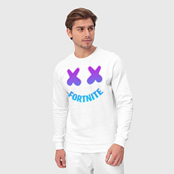 Костюм хлопковый мужской FORTNITE x MARSHMELLO, цвет: белый — фото 2