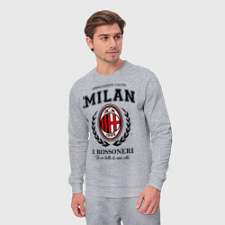 Костюм хлопковый мужской Milan: I Rossoneri, цвет: меланж — фото 2