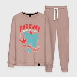 Костюм хлопковый мужской Parkway Drive: Unbreakable, цвет: пыльно-розовый