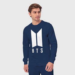 Костюм хлопковый мужской BTS JUNG KOOK, цвет: тёмно-синий — фото 2