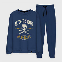 Костюм хлопковый мужской Stone Sour: Gold Bones, цвет: тёмно-синий