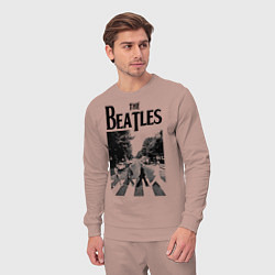 Костюм хлопковый мужской The Beatles: Mono Abbey Road, цвет: пыльно-розовый — фото 2