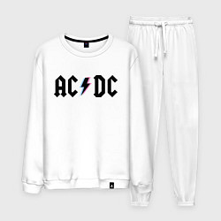Костюм хлопковый мужской AC/DC, цвет: белый