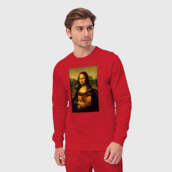 Костюм хлопковый мужской Мона Лиза и Фастфуд, цвет: красный — фото 2