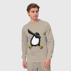 Костюм хлопковый мужской DAB Pinguin, цвет: миндальный — фото 2