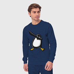 Костюм хлопковый мужской DAB Pinguin, цвет: тёмно-синий — фото 2