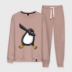 Костюм хлопковый мужской DAB Pinguin, цвет: пыльно-розовый