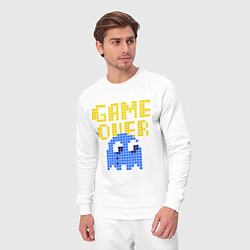 Костюм хлопковый мужской Pac-Man: Game over, цвет: белый — фото 2