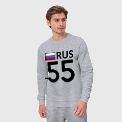 Костюм хлопковый мужской RUS 55, цвет: меланж — фото 2