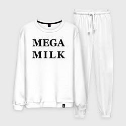 Костюм хлопковый мужской Billie Eilish: Mega Milk, цвет: белый