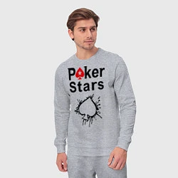 Костюм хлопковый мужской Poker Stars, цвет: меланж — фото 2